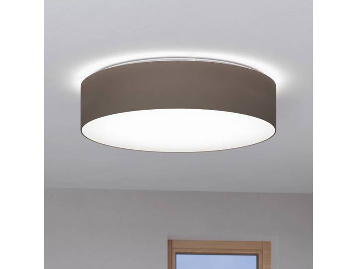 EGLO connect Smart Home Deckenleuchte Romao-Z, dimmbar, braun / rost, für Wohn- / Esszimmer, Textil / Stoff / Seide