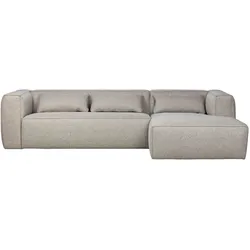 Ecksofa Bean aus robustem Stoff, modern und komfortabel, rechts, hellgrau für 3-4 Personen