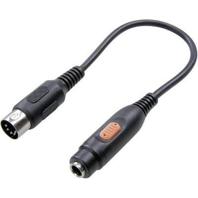 SpeaKa Professional SP-7870312 DIN-Anschluss / Klinke Audio Adapter [1x DIN-Stecker 5pol. - 1x Klinkenbuchse 6.35 mm] Schwarz