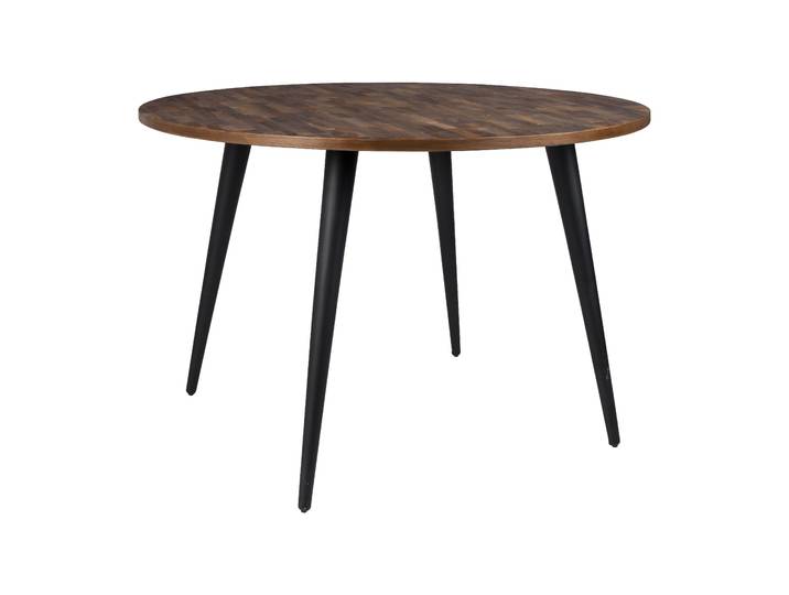 ZILT Industriële Ronde Eettafel Manny 110cm - Hout