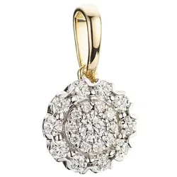 DIAMOUR Anhänger 21 Brillanten zus. ca. 0,25ct Gold 375