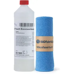 BADfabrik24 Fauch Brennwertkesselreiniger Nr. 8120  Flasche 1000 ml + Mikrofaser...