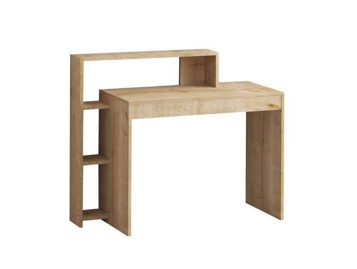 Toilinux - Bureau design scandinave en bois MARTIN - Beige