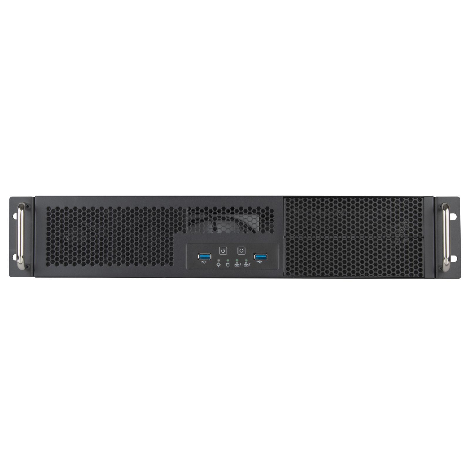 Silverstone RM23-502-MINI 2U Industrial Server Gehäuse Schwarz