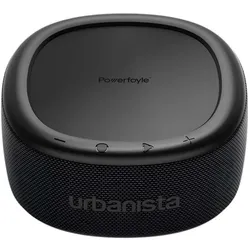 Urbanista Malibu Midnight Black Tragbarer Bluetooth Lautsprecher mit Solarzelle (20 h), Bluetooth Lautsprecher, Schwarz