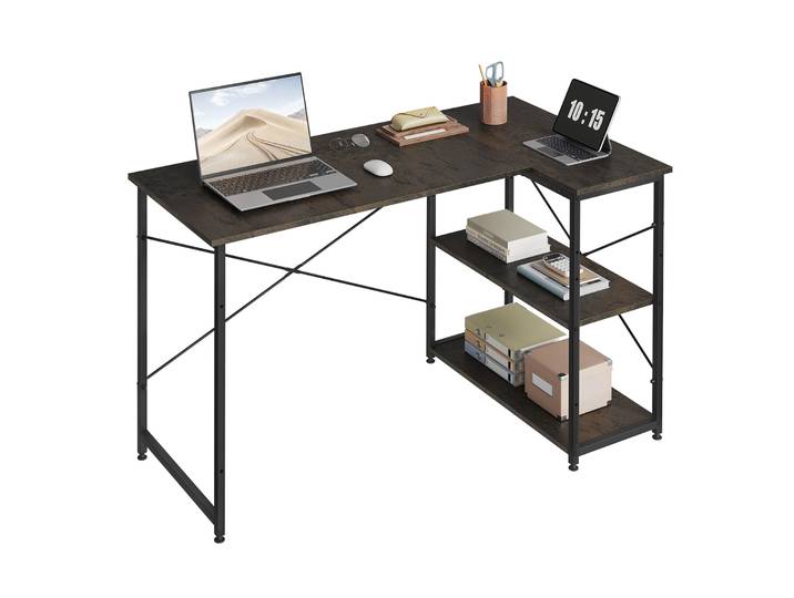 WOLTU 1PC Table d'ordinateur en forme de L, bureau d'ordinateur portable, poste de travail, bureau d'écriture, table de salle à manger, table de jeu pour l'étude et le travail