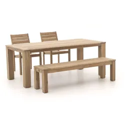 ROUGH-S/ROUGH-X 200 cm Gartenmöbel-Set 4-teilig stapelbar