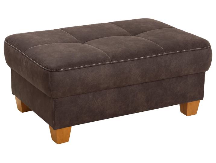 Hocker OTTO HOME Puccini , braun, B:99cm H:45cm T:65cm, Luxus-Microfaser Lederoptik (100% Polyester);Luxus-Microfaser ALTARA NUBUCK (100% Polyester), Hocker, Polsterhocker, mit Kontrastnaht