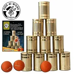 Corvus Toys Dosen werfen klein 10 Dosen 3 Bälle