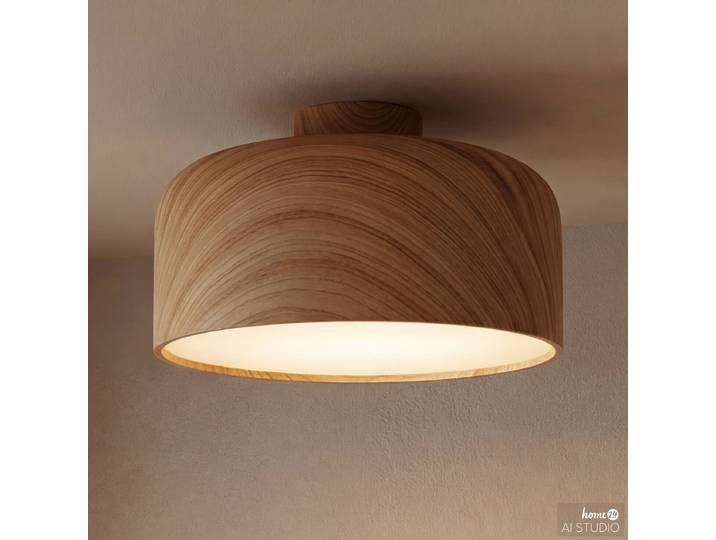 Plafonnier GLOYA 35 x 18 x 35cm Beige/Beige Fer, plaqué LED Module LED