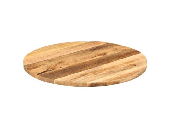 HGPOTUY Runde Tischplatte Ø 80x1,5 cm Massives Mangoholz Massivholz,rustikales Design,glatte Oberfläche,feuchtes Tuch,Unikat Maserung,vielseitig kombinierbar