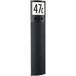 PAULMANN LED-Pollerleuchte 10W IP44 anthrazit Padea 954.21 3000K Aluminium