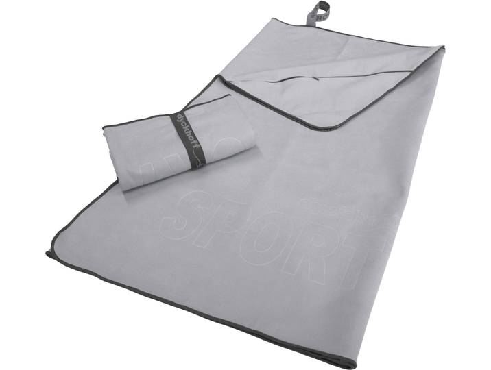 Sporthandtuch DYCKHOFF Mikrofaser Sporttuch , grau, B:60cm L:120cm, Microfaser, Obermaterial: 90% Polyester, 10% Polyacryl, Handtücher, Sporthandtuch, auch als 2er Set erhätlich