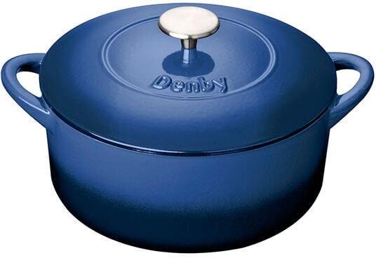 Denby Cast Iron Cobalt 26cm Round Casserole