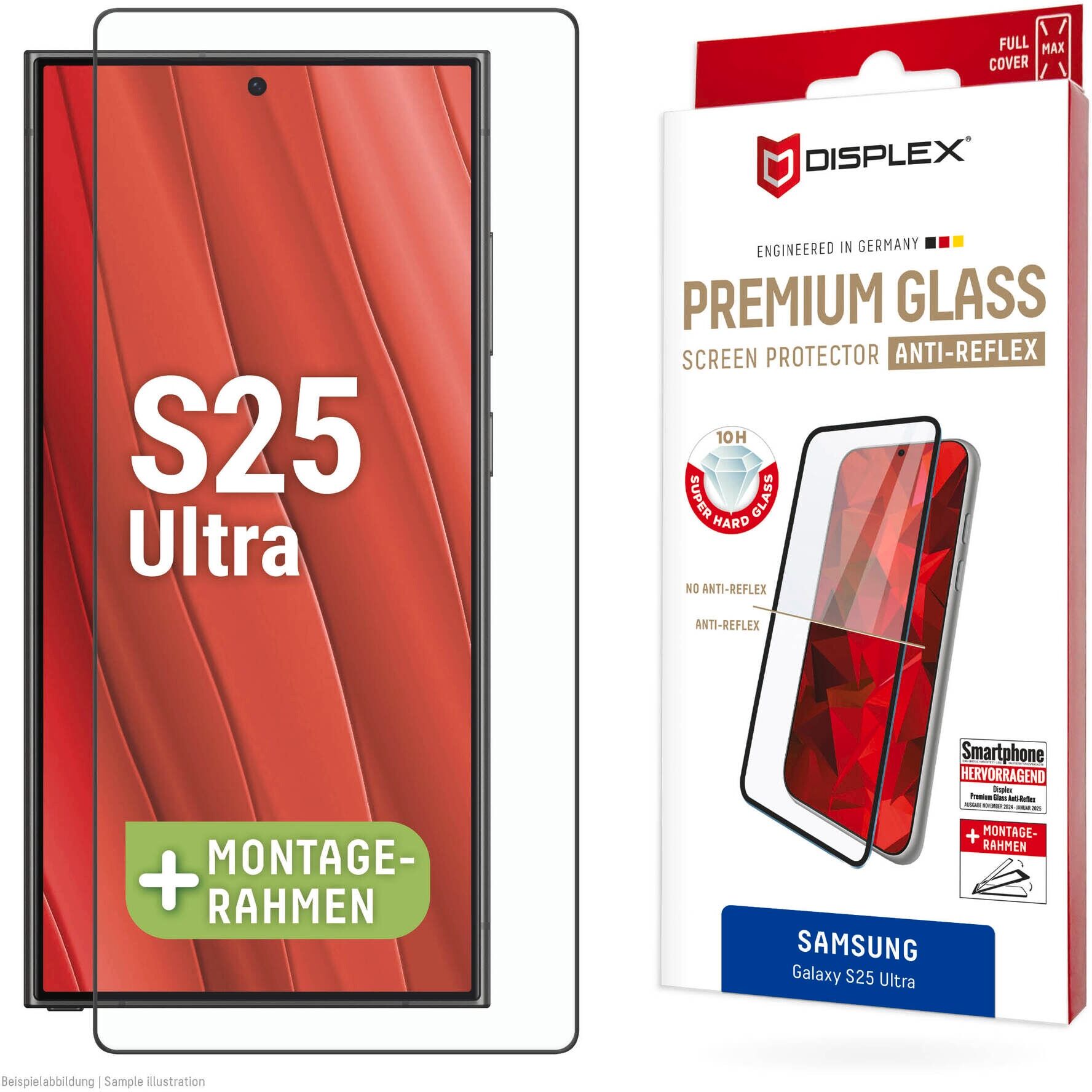 Displex Displayschutzglas "Premium Glass Anti-Reflex Screen Protection", transparent, B:9,2cm H:1,3cm T:19,7mm, Displayfolien, Displayschutzfolie, Schutzfolie, Bildschirmschutz, kratz- & stoßfest, Displayschutzglas