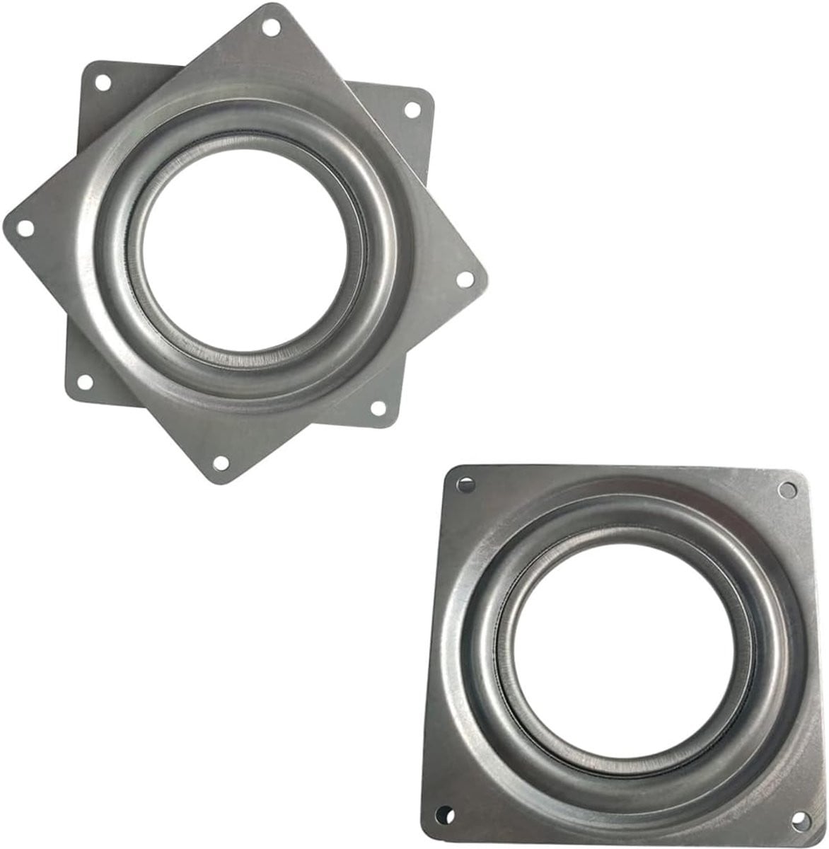 Set van 4 roestvrijstalen 360 graden draaibare displaystandaard accessoires, zilver