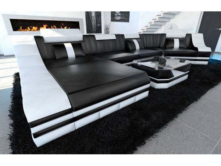 Leder Couch Turino C-Form