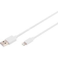 USB 2.0 Daten-/Ladekabel USB-A > Lightning, MFI zertifiziert weiß, 1 Meter, PD, Laden mit bis zu 12 Watt