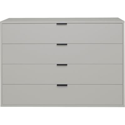 Kommode MÄUSBACHER "Bonnie", grau (kreidegrau matt), B:119cm H:87cm T:45cm, Holzwerkstoff, Sideboards, Kommode, Höhenverstellbare Kommode