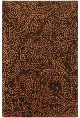 Livabliss Hand-knotted Contemporary Brown/Tan Kipengre Semi-Worsted New Zealand Wool Abstract Area Rug - 5' x 8' - 5' x 8'