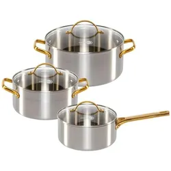 Greenpan Riserva Padova, Pfannenset + Topfset, Gold, Silber