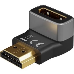 Goobay HDMI-Adapter 72011, 270 Grad gewinkelt, nach unten, HDMI Buchse auf HDMI Stecker