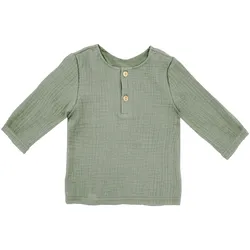 maximo Musselin-Shirt langarm, gruen, 74