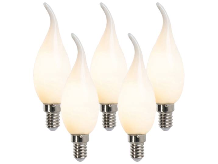 Lot de 5 ampoules LED à filament E14 dimmables à bougie F35