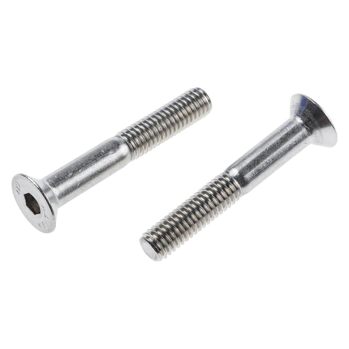 RS PRO A2s/steel hex skt csk head screw,M8x40mm (9176232)