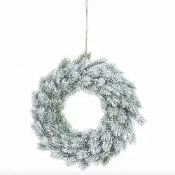 WDMT Weißer Schnee-Weihnachtskranz ø 40 cm | Runder Kranz | Weihnachtsgeschenk | Weihnachten | Weiß