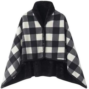 Uplift Essentials Thick Plaid Wearable Blanket With Buttons Soft Fleece Shawl Throw style 7