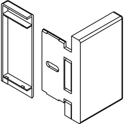 HSK Ersatzteile Winkel Glas-Wand unten rechts, Chrom, E88315-UR-41 E88315-UR-41
