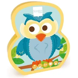 Scratch Puzzle Würfelspiel Eule (Deutsch, Englisch, Französisch, Italienisch, 2 - 4 Spieler)