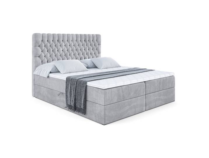 BOXBETT mit Matratze H3 und Lattenrost - SERENE - 120x200 Grau