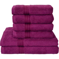 Dyckhoff Frottierserie Siena vino Handtuch 50 x 100 cm, 6 Stück