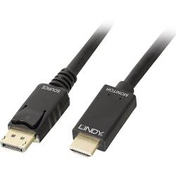 LINDY DisplayPort / HDMI Adapterkabel DisplayPort Stecker, HDMI-A Stecker 0.50 m Schwarz 36920 DisplayPort-Kabel