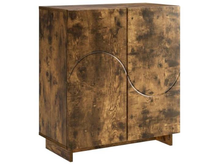 Foknhdi Sideboard Räuchereiche 67x34,5x75 cm Kommode mit 2 Türen Kompakter Standschrank mit Drehtüren für Flur oder Esszimmer, pflegeleichte Fronten und belastbare Ablageflächen.