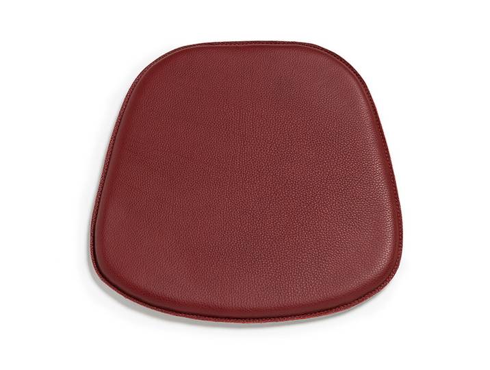 Sitzpad für Eames Plastic Armchair Albrecht Leder kirsche rot, Designer Thomas Albrecht, 42x2x39 cm