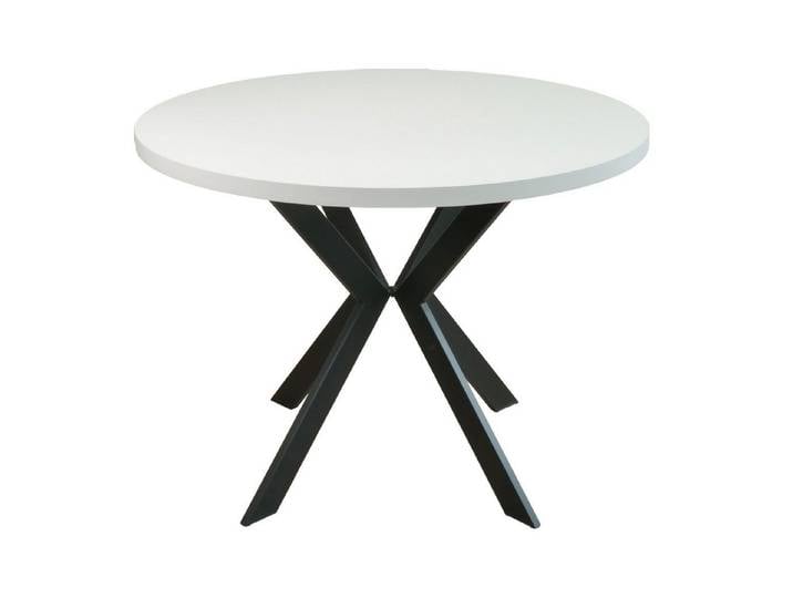 Selsey Esstisch CALLIONS, Esstisch ausziehbar rund Laminatplatte & Stahlgestell 100–180 cm