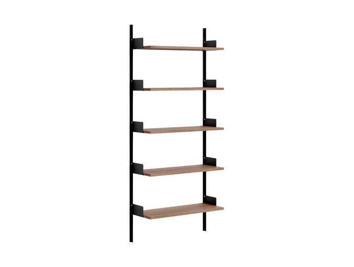 Modulers Design Wandregal „New Works 1900“ Nussbaum / Schwarz