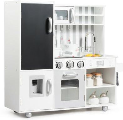Costway Wooden Pretend Play Kitchen Sets with Simulated Sound