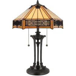 Elstead Lighting, Tischlampe, Indus Tischleuchte E27 2-fach Vintage-Bronze (E27)