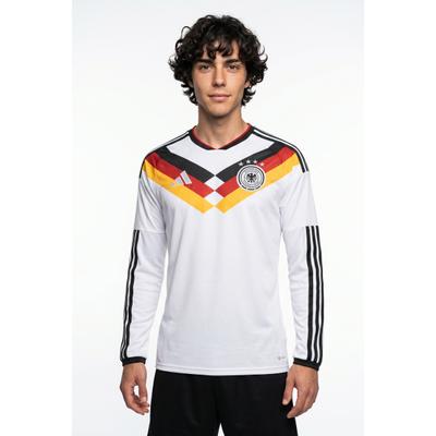 Fußballtrikot ADIDAS PERFORMANCE "DEUTSCHLAND 26 HEIMTRIKOT, LANGÄRMLIG", Herren, Gr. L, weiß, Obermaterial: 100% Polyester, Trikots Fußballtrikot, DFB Heimtrikot, WM Trikot 2026