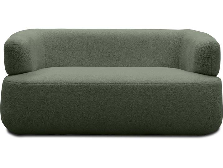 2-Sitzer DOMO COLLECTION 800012 Designsofa, komfortabel und elegant, organische Formensprache , grün, B:160cm H:71cm T:86cm, 100% Polyester, Sofas, 2-Sitzer, Formschöner 2-Sitzer