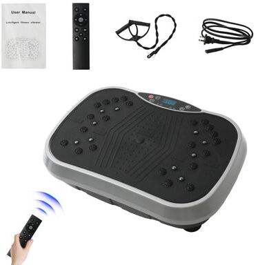 Modern Mode Marketplace Portable Vibration Plate Exercise Machine For Fat Burning, Full Body Shaping, Home Fitness Equipment silver Black