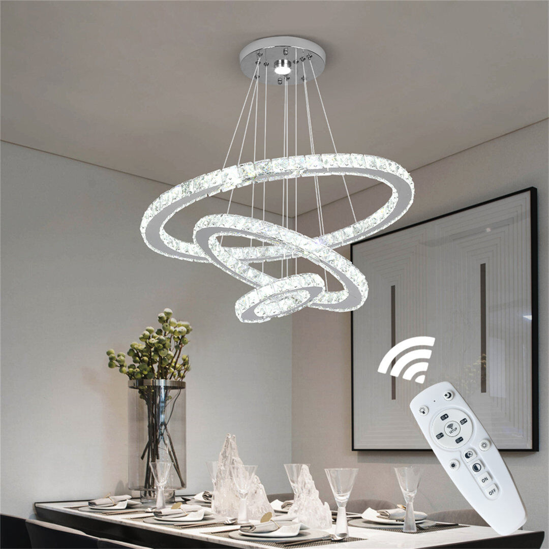 Fairmont Park Lowellville 3 - Light Crystal Integrated LED Chandelier Chrome