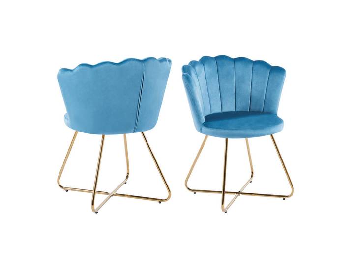 Mid.you Stuhl-Set, Blau, Kufe, 69.5x85x66 cm, Esszimmer, Stühle, Esszimmerstühle, Esszimmerstühle-Set