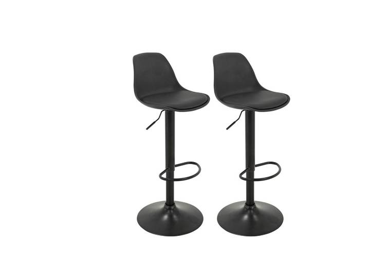 Barhocker-2er Set Scandi höhenverstellbar mit Lehne