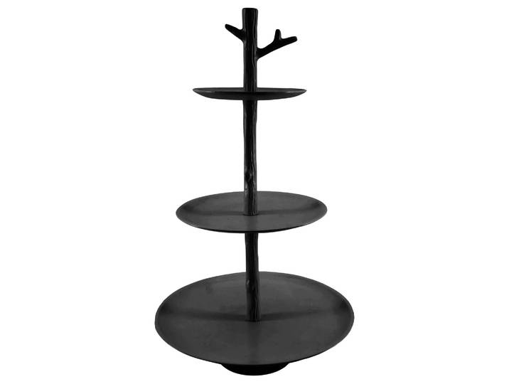 Etagere 3-lagig, Aluminium, Schwarz Decofinder