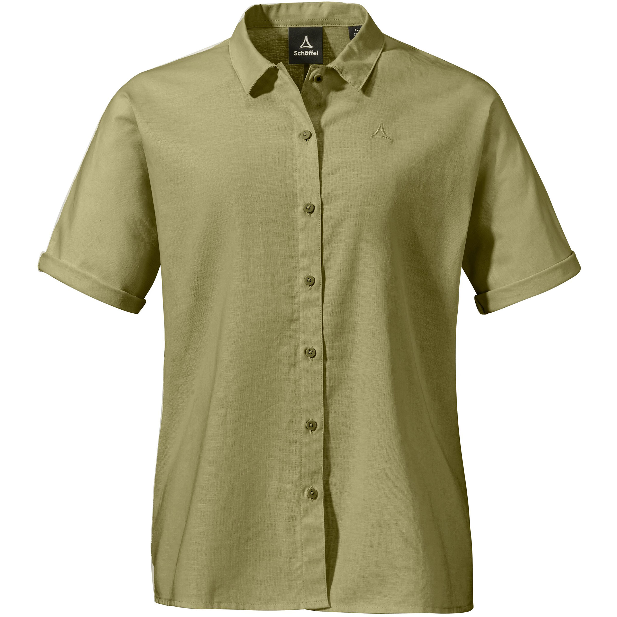 Schöffel Style Kalmen Damen Blusen oliv Größe XXL Camping Elastisch